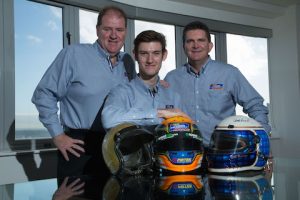 Matt Brabham is flanked by PIRTEK Team Murray owner, Brett Murray (Left) and Executive Director, PIRTEK International, Glenn Duncan at today's announcement