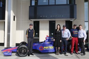 St. Petersburg, Florida USA Team Murray and the Chris Kyle Frog Foundation have created a unique program that will see six military service veterans and first responders from across North America molded into a pit crew for this year’s 100th Indianapolis 500 celebrations in May. Pictured are driver Matt Brabham, Taya Kyle, Brett “Crusher” Murray, Pit Crew member David Rutherford, and Pit Crew trainer Jim Leo ©2016, Michael L. Levitt LAT Photo USA