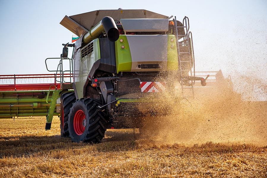 Dobrich, Bulgaria - July 07, 2019: Claas Lexion 660 Combine Harv